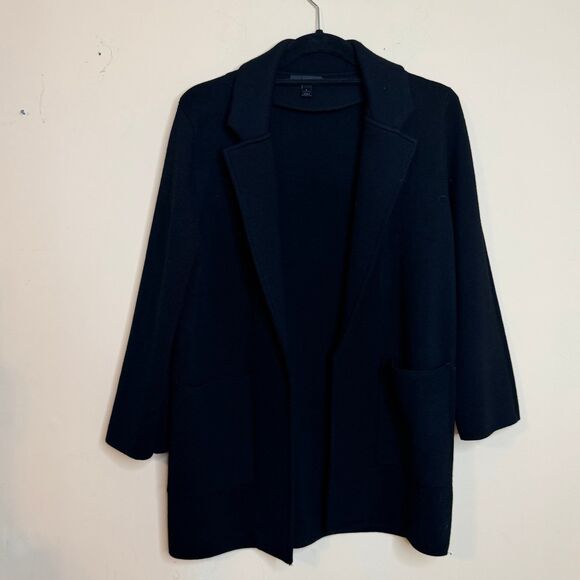 J.Crew Sophie open-front wool sweater blazer black size small - Picture 1 of 4